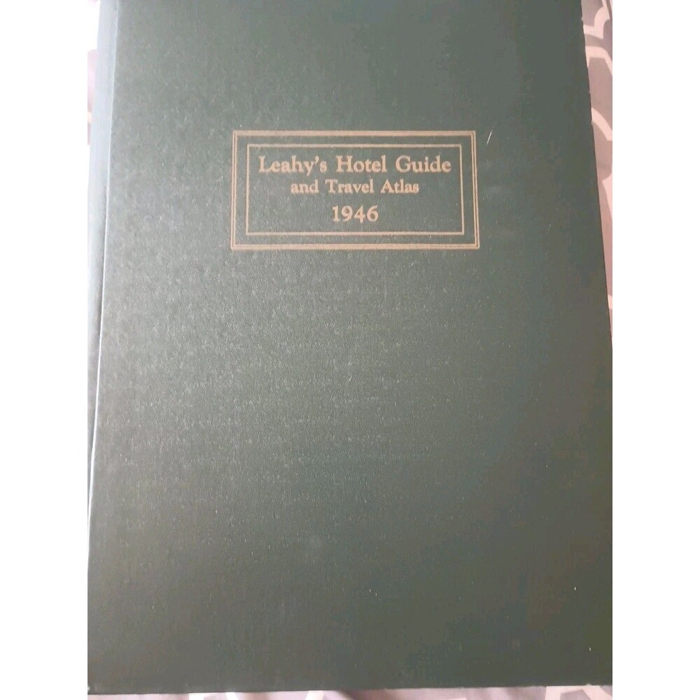 1946 Leahy’s Hotel Guide Travel Atlas 71st Ed Railroad Maps Rand McNally Post WW